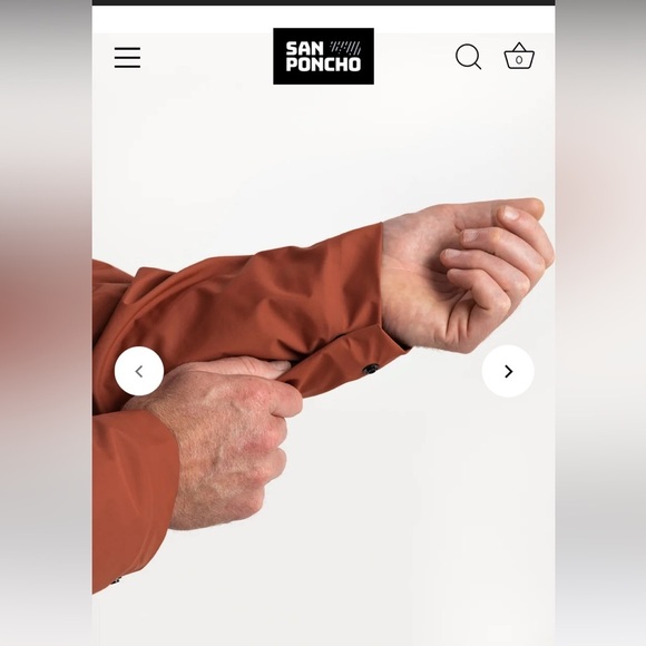 Unisex San Poncho Legacy Waterproof Jacket in Habanero - Picture 14 of 16